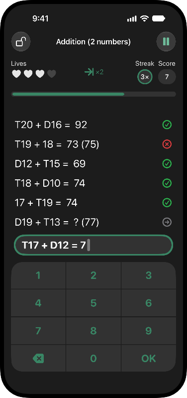 Addition Challenge: Add Up Your Darts in a Flash