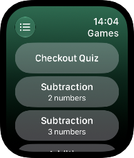Apple Watch: the games menu