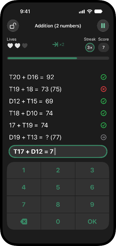 Addition Challenge: Add Up Your Darts in a Flash